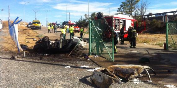 Muere calcinada dentro de su coche tras sufrir un accidente en Valdemoro