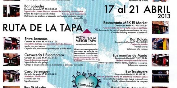 13 restaurantes formarán parte de la I Ruta de la Tapa de Chamartín