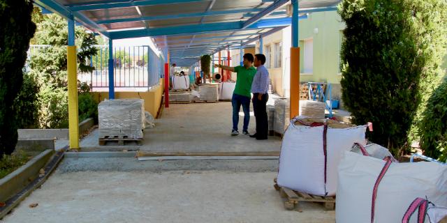 El alcalde de Galapagar visita las obras del colegio San Gregorio