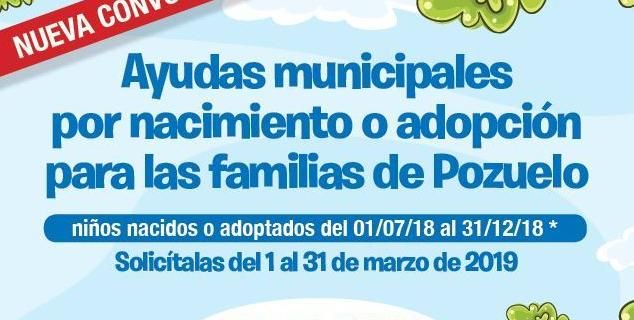 Pozuelo convoca nuevas ayudas por nacimiento o adopción de hasta 2.500 euros