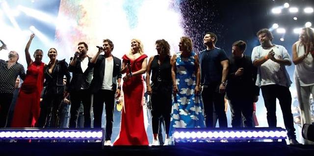 Noche de música y solidaridad en el Wanda Metropolitano de Madrid