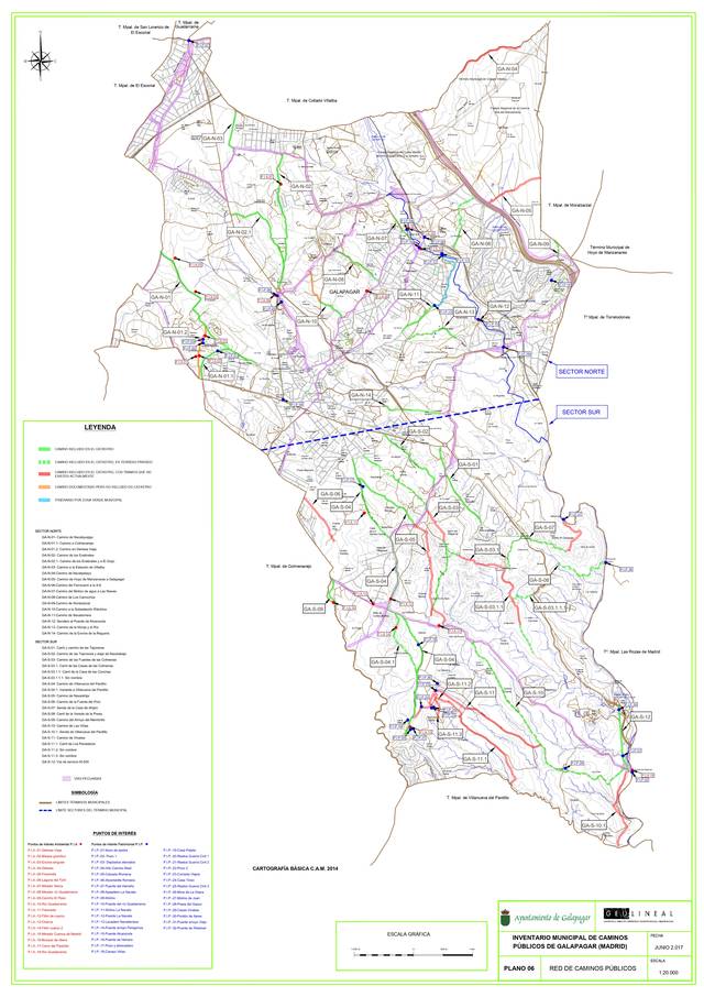 200124 plano red de caminos publicos de galapagar