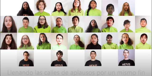 Alumnos de un colegio madrileño graban una canción original sobre el confinamiento