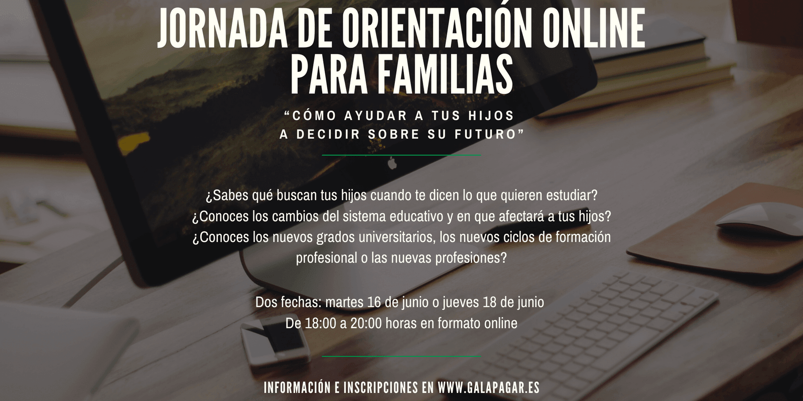 Galapagar organiza una Jornada de Orientación online para familias sobre cómo ayudar a los jóvenes