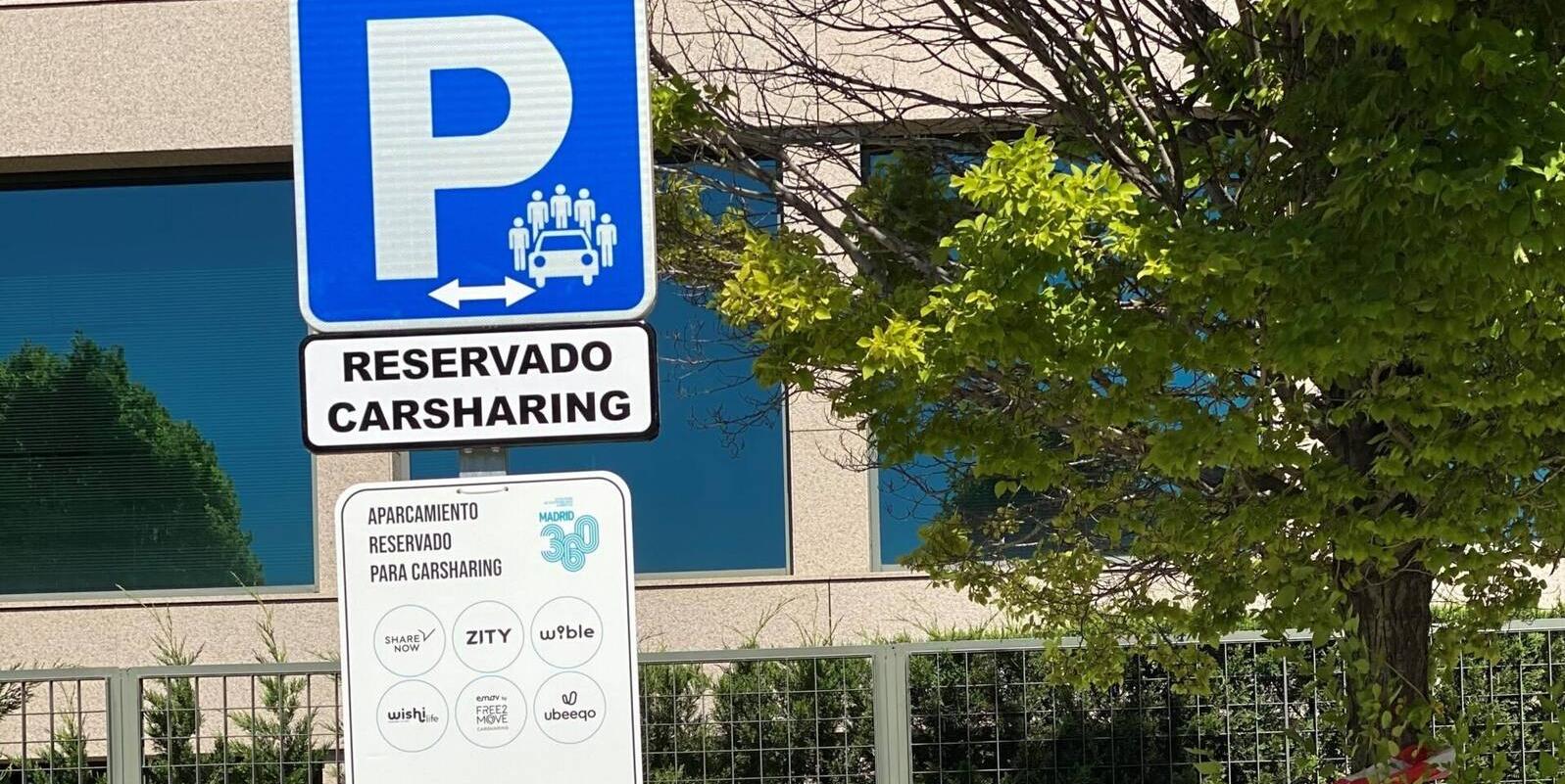 Dos nuevos aparcamientos reservados para carsharing en Las Tablas y Sanchinarro