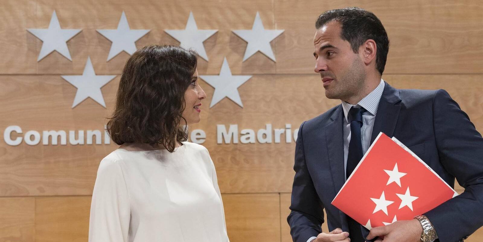 Díaz Ayuso y Aguado cumplen un año del acuerdo para formar gobierno