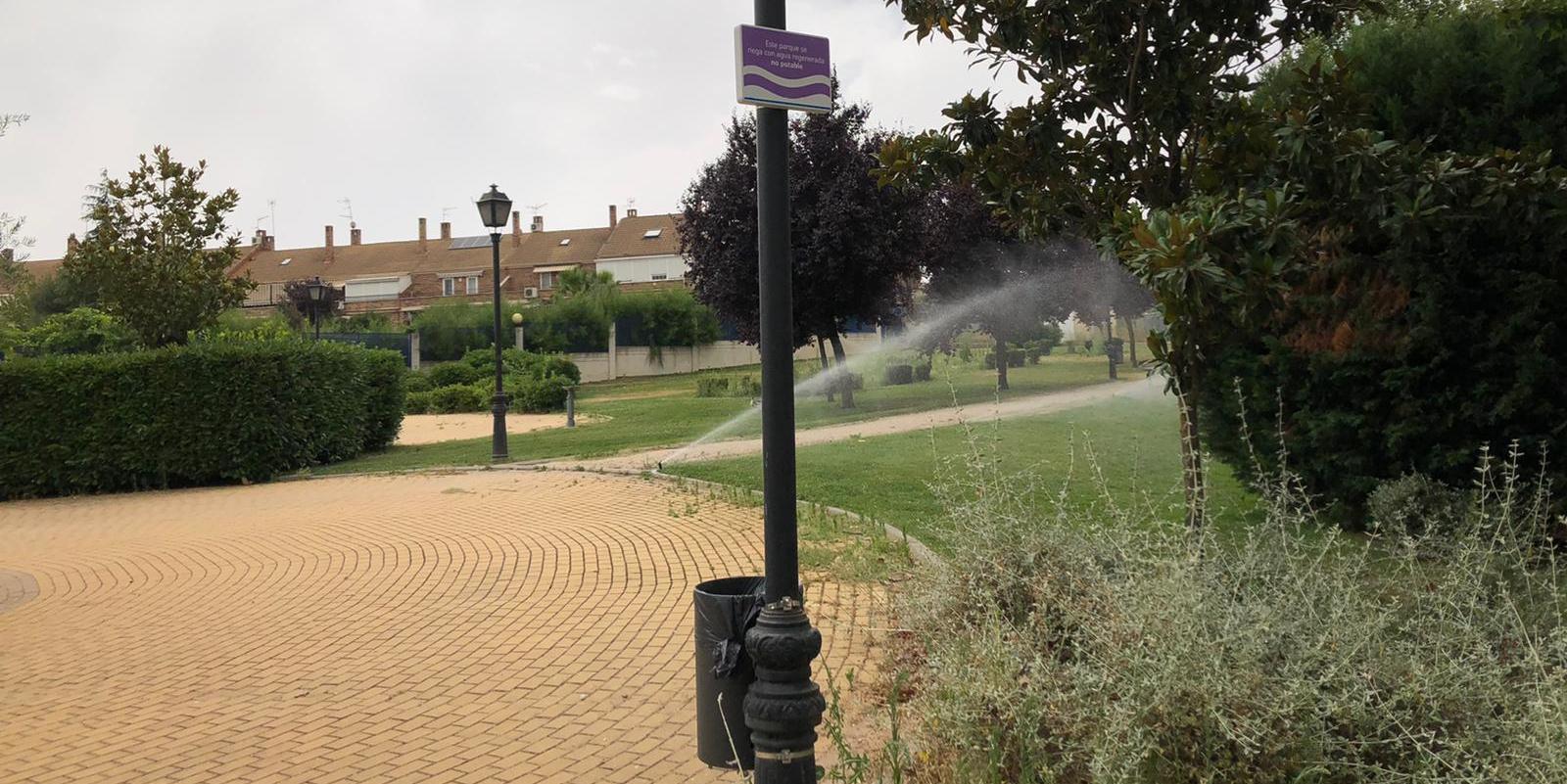 Arroyomolinos incorporará el riego con agua regenerada en ocho parques urbanos