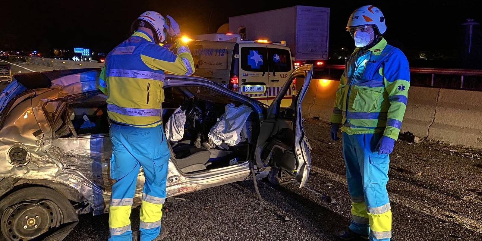 Un muerto y cinco heridos en un accidente múltiple en la A-5 en Navalcarnero