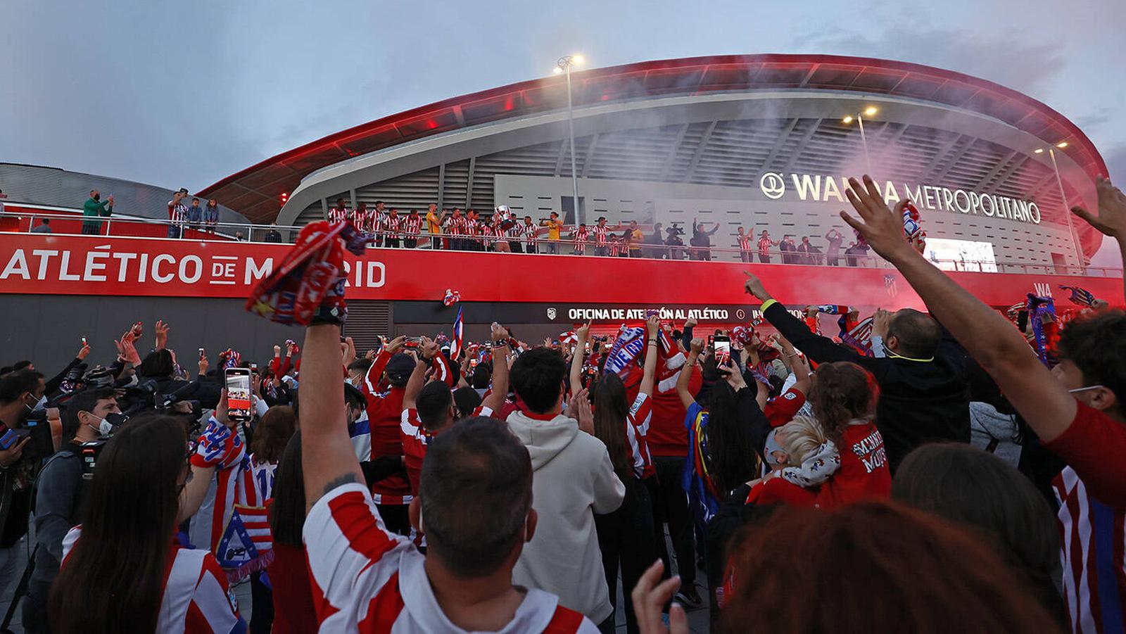 El Atlético celebró el título de Liga en el Metropolitano