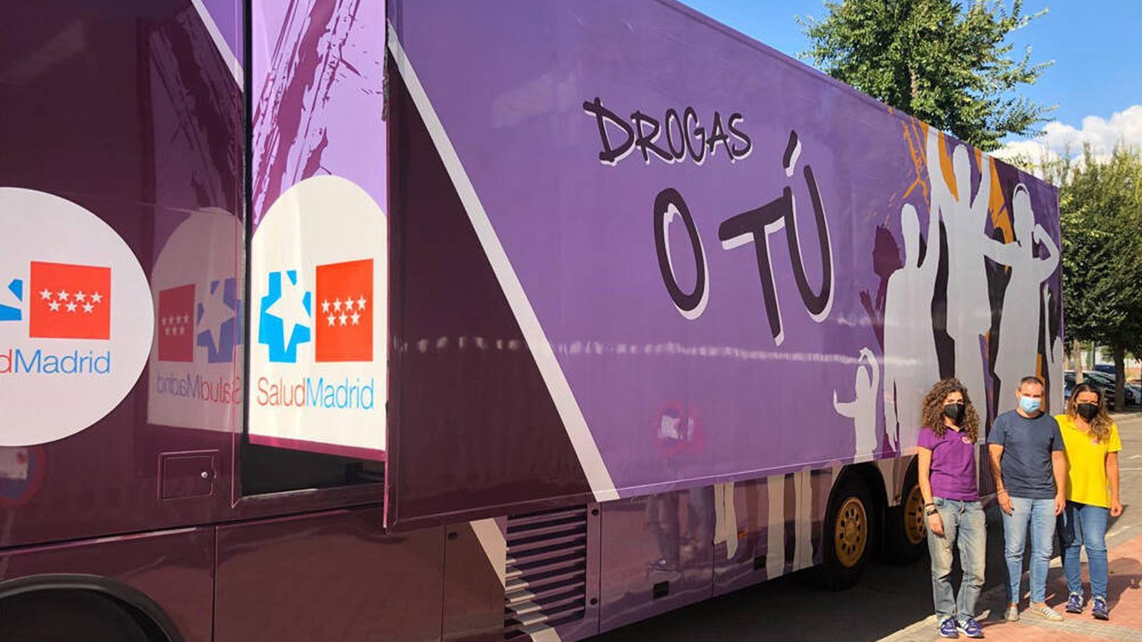 El autobús ‘Drogas o Tú’ informa a los jóvenes de Torrejón de Ardoz