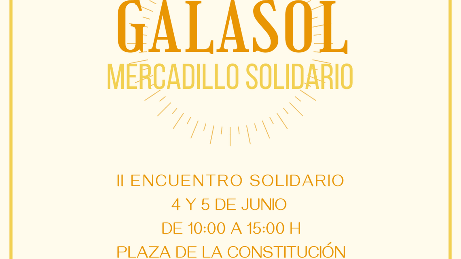 Vuelve “Galasol” con su II Encuentro Solidario los días 4 y  5 de junio