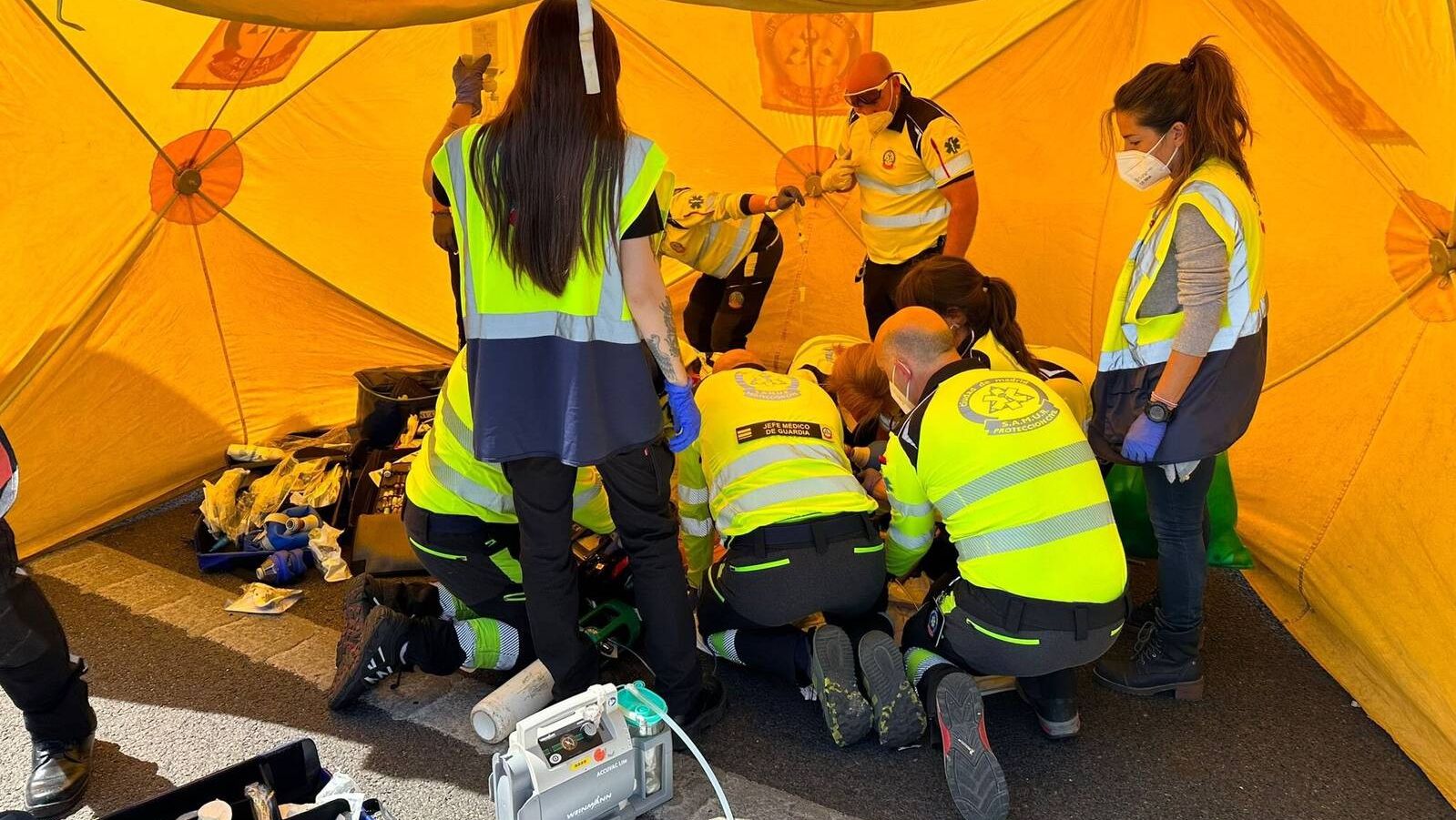  Herido grave un hombre al caerse de su motocicleta en la M-30