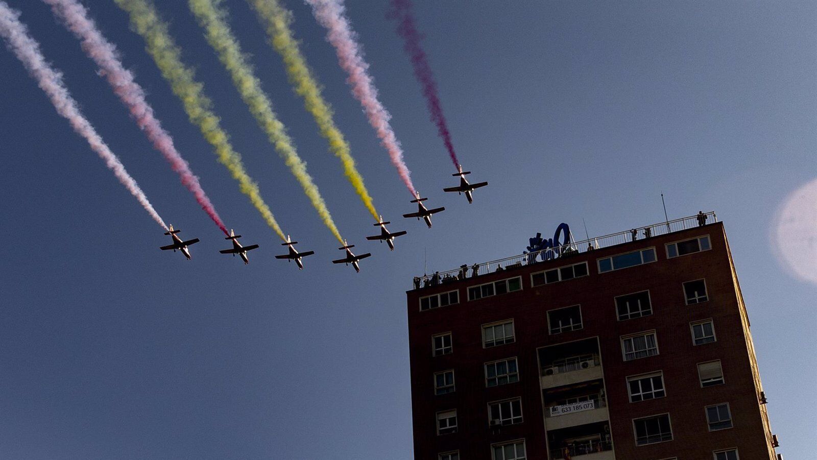 Aviones en Madrid: ensayo sorpresa de desfile aéreo del 12-O