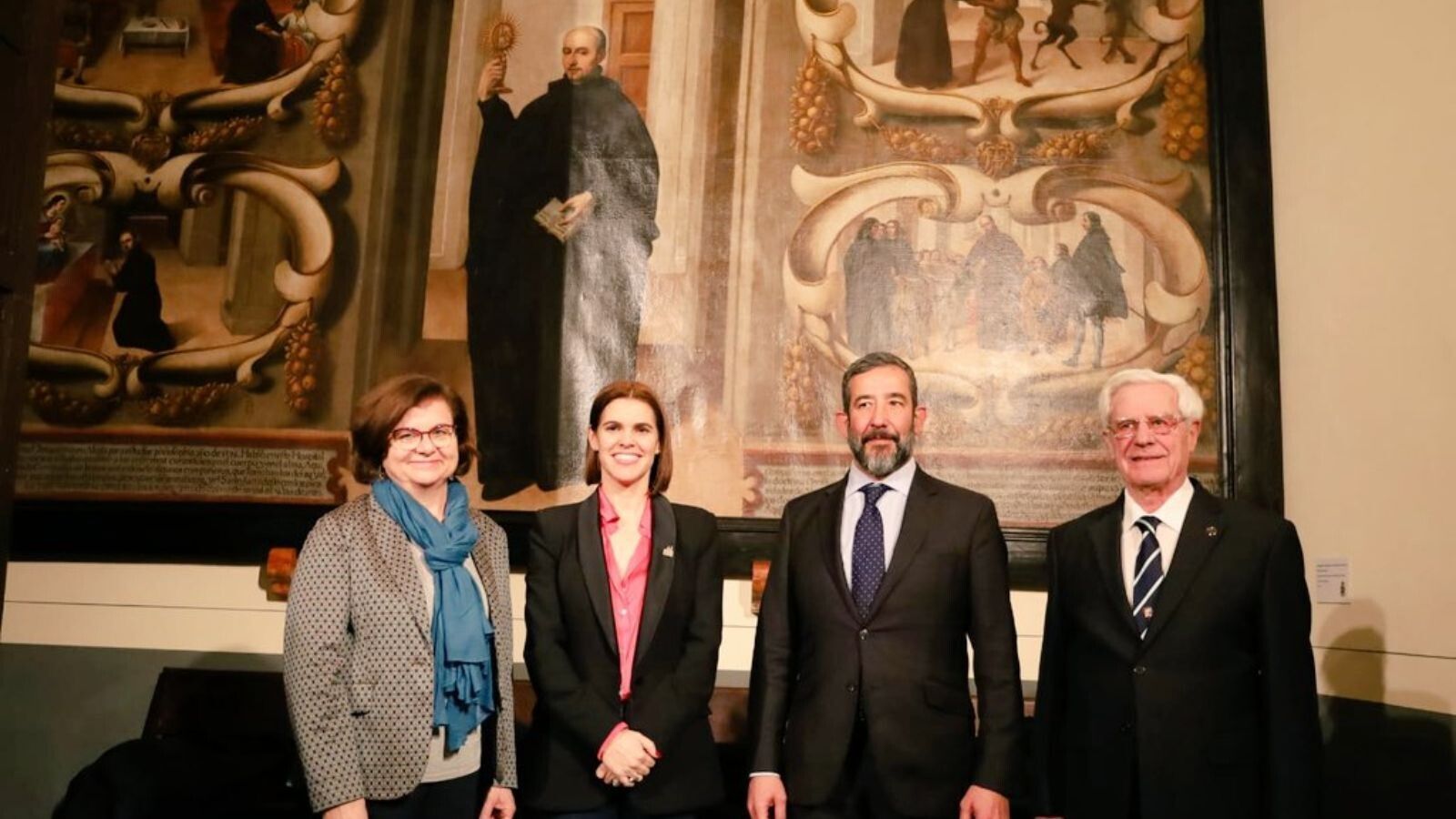 El cuadro restaurado de San Ignacio de Loyola ya luce en la iglesia del Hospital de Antezana de Alcalá