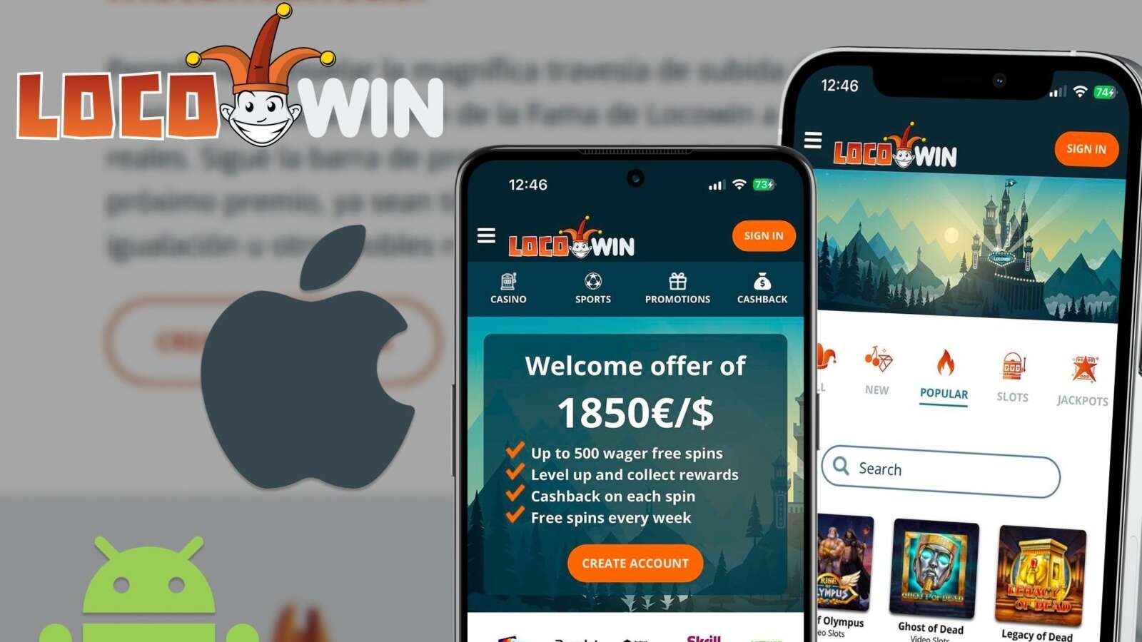Experiencia móvil en Locowin España – Android y iOS