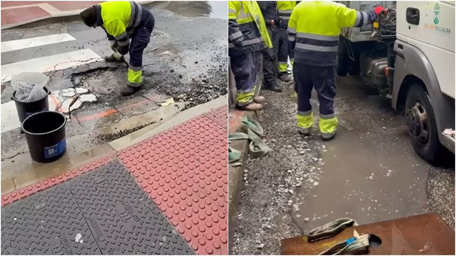 El PSOE de Collado Villalba pide un fondo para compensar daños en coches por los baches y socavones