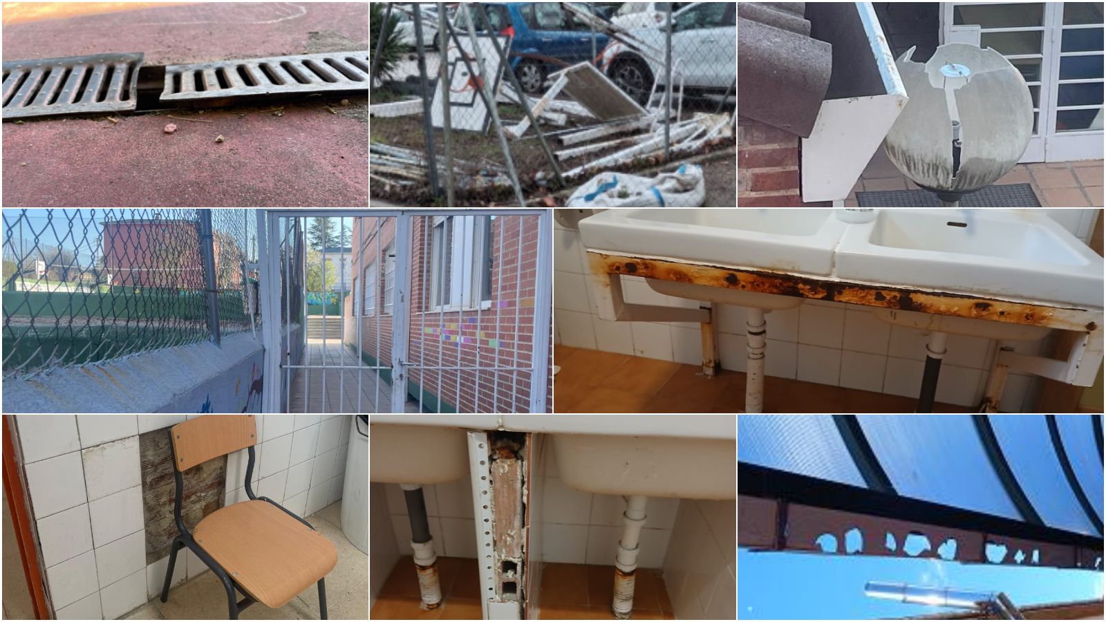 Denuncian el deterioro de los colegios públicos de Collado Villalba por falta de mantenimiento