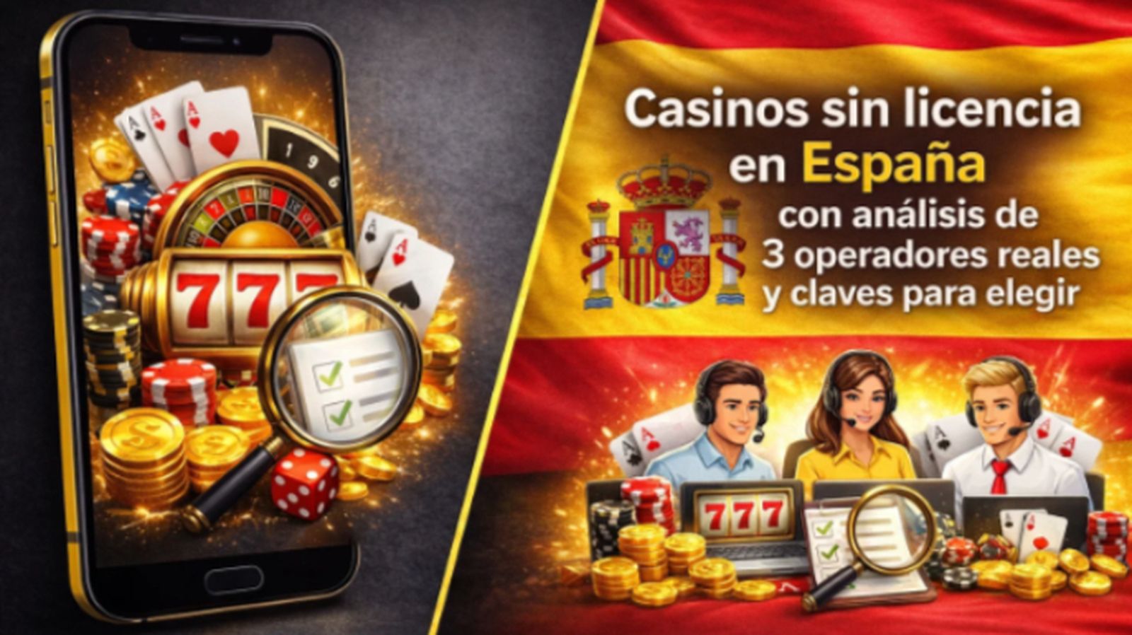 Casinos sin licencia en España con análisis de 3 operadores reales y claves para elegir