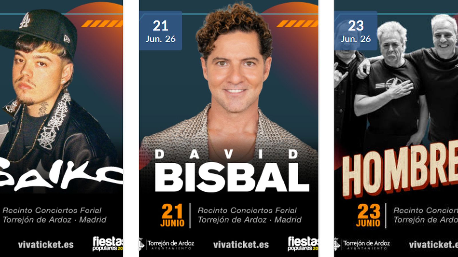 Torrejón de Ardoz apuesta por Bisbal, Hombres G y Saiko para sus fiestas del 20 al 23 de junio