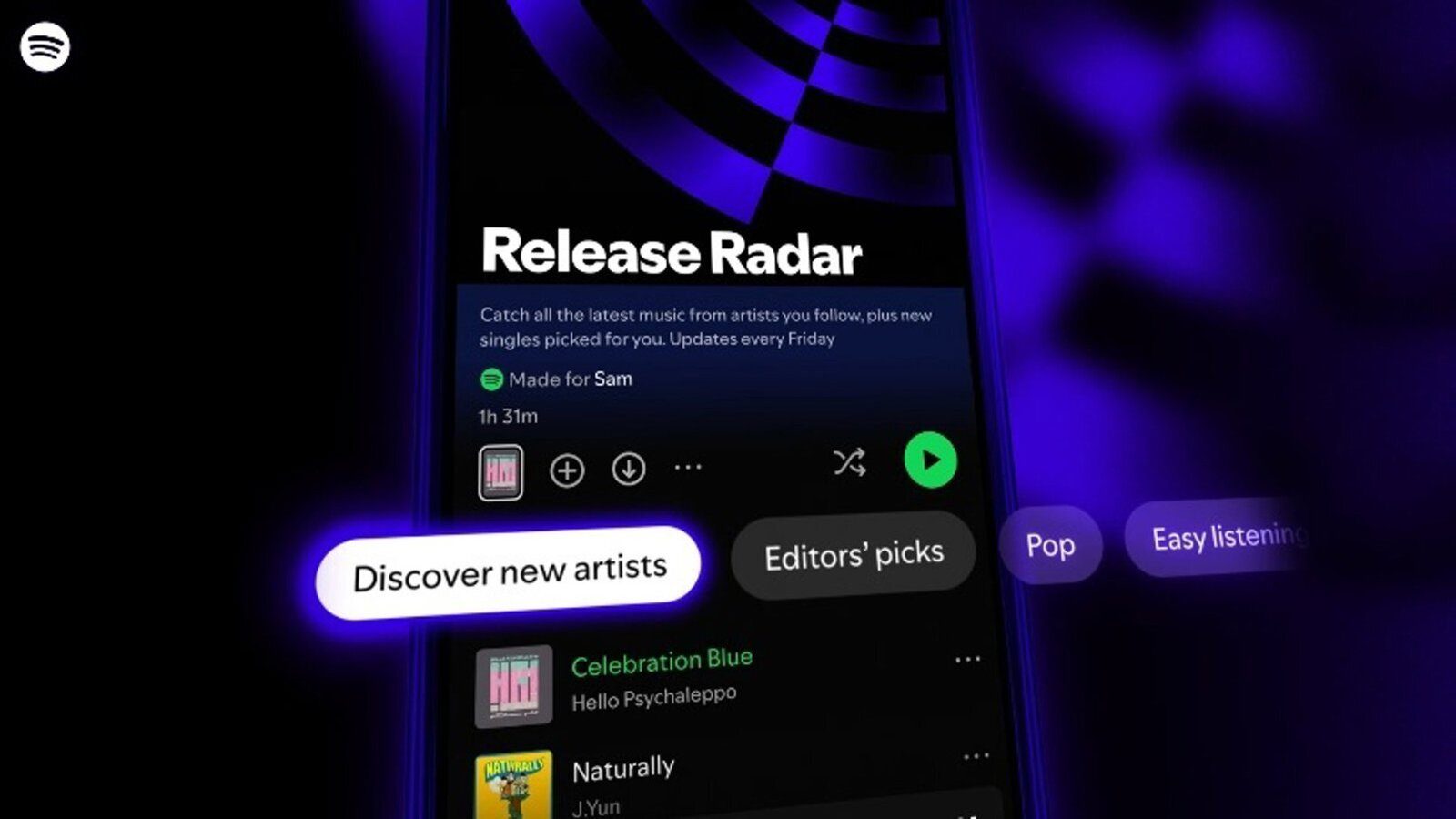 Spotify mejora los controles de su lista Radar de novedades
