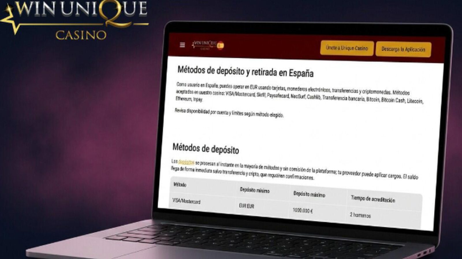 Cómo retiran dinero rápidamente los jugadores de Casino Unique