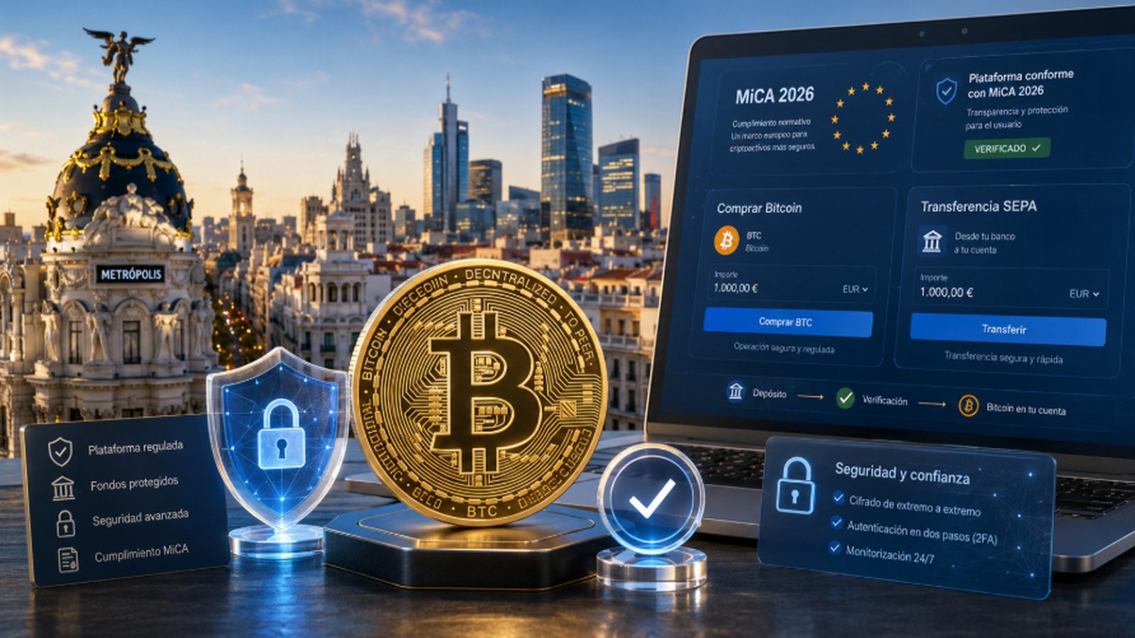 Cómo comprar Bitcoin en Madrid de forma segura: guía para principiantes en 2026