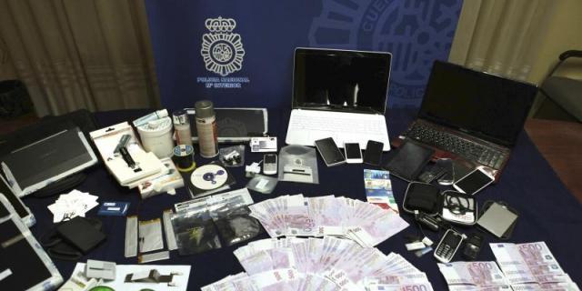 Nueve detenidos de una red internacional que clonaba tarjetas de crédito