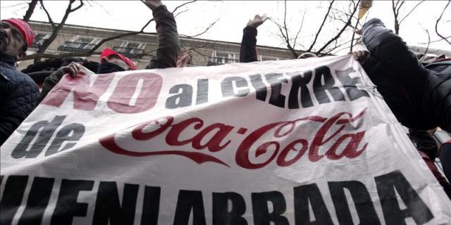 El 60 % de los trabajadores de Coca-Cola de Fuenlabrada se acogen al ERE