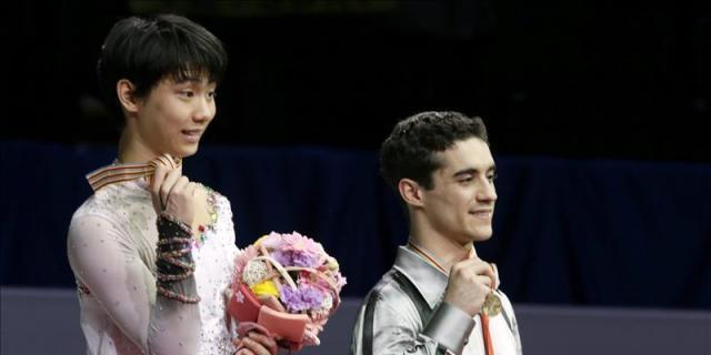 El patinador artístico madrileño Javier Fernández, bronce en el mundial