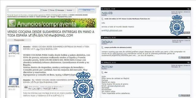 Cae una red de ‘cibernarcos’ que vendía cocaína en internet