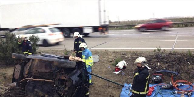 Heridas dos personas en una colisión múltiple en la M-50 Heridas dos personas en una colisión múltiple en la M-50