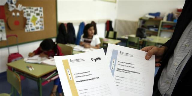 Los alumnos madrileños de 3º de Primaria, a examen 