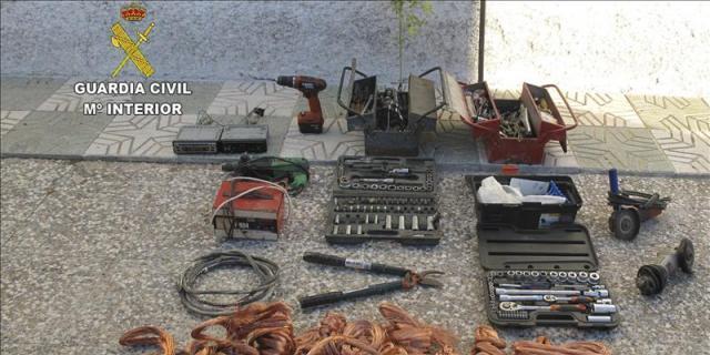 Desmantelada una banda que robaba cable de cobre en Madrid y Guadalajara