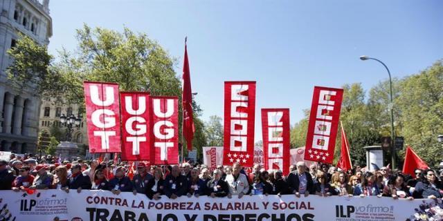 CCOO y UGT piden este 1 de mayo el voto "masivo" por el cambio