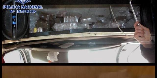 Detenido con 101 kilos de hachís en una furgoneta que usaba de almacén en Madrid