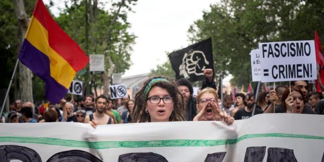 Mil personas contra el fascismo, el racismo y el machismo en Madrid