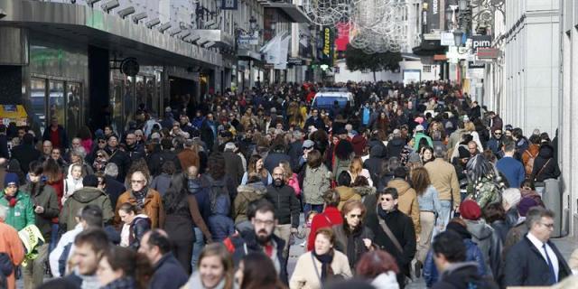 El tráfico de personas en las calles comerciales de Madrid subió un 3,9 % en 2015