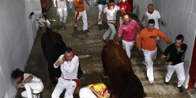 Un madrileño herido en el cuarto encierro de los Sanfermines