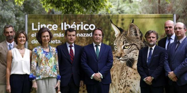 La Reina Sofía recibe en el zoo a los primeros linces que vivirán en Madrid
