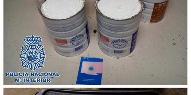 Detenida una joven con 15 kilos de cocaína en botes de leche condensada