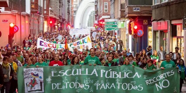 La educación pública en huelga