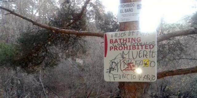Nuevas pintadas amenazantes en La Pedriza contra los agentes forestales