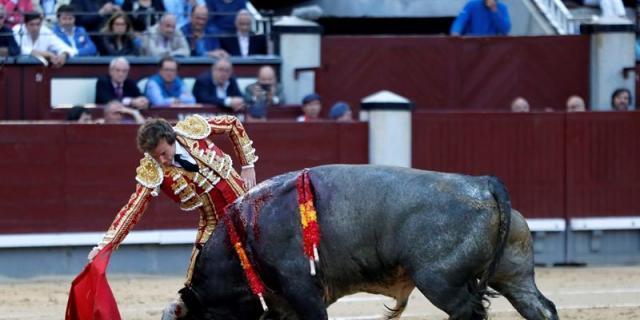 Una mansa, violenta y mal presentada corrida de Miura abre la semana torista