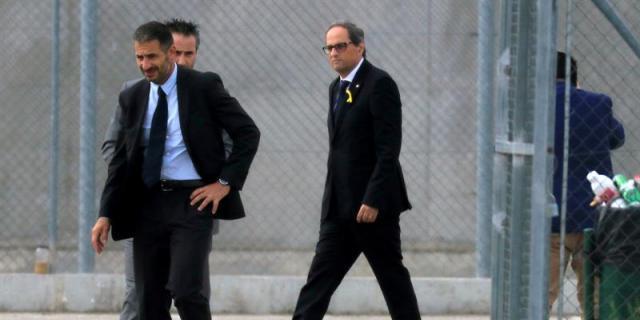 Torra visita a los exconsellers encarcelados en Estremera