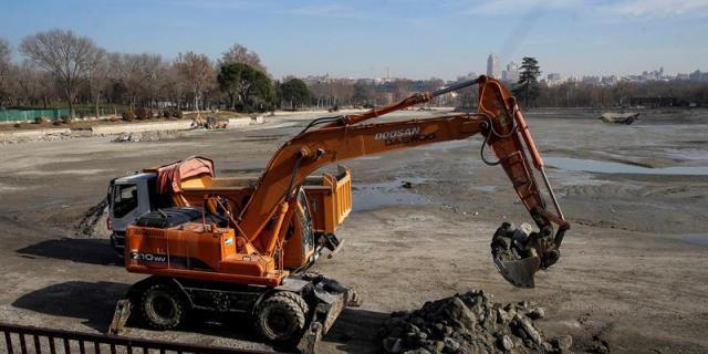 Las lluvias retrasan las obras del lago de la Casa de Campo hasta noviembre