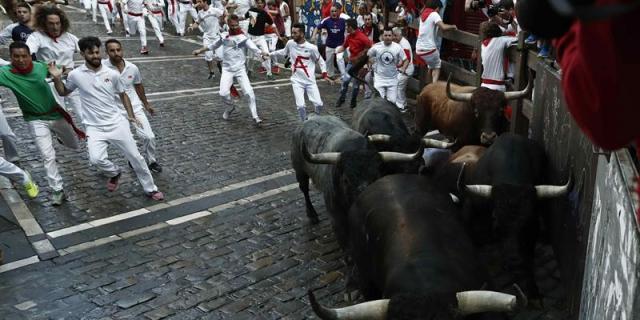 Un madrileño, herido grave en el último encierro de Sanfermines Un madrileño, herido grave en el último encierro de Sanfermines