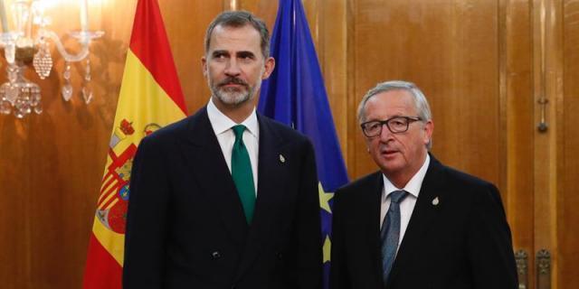 Juncker visita Madrid donde se va a ver con el Rey y con Sánchez