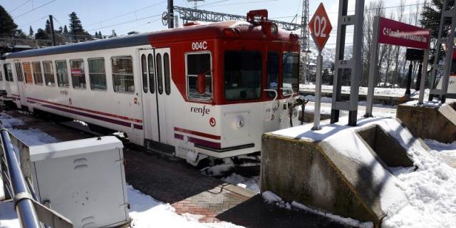 Suspendida la línea C9 de entre Cercedillas y Cotos por el mal tiempo
