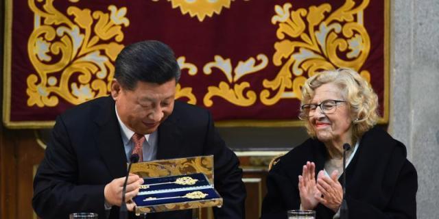 Xi Jinping recibe la llave de Madrid, ciudad que considera "inolvidable"