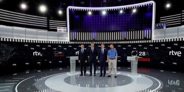 Madrid fue la región que más siguió el debate a cuatro de RTVE